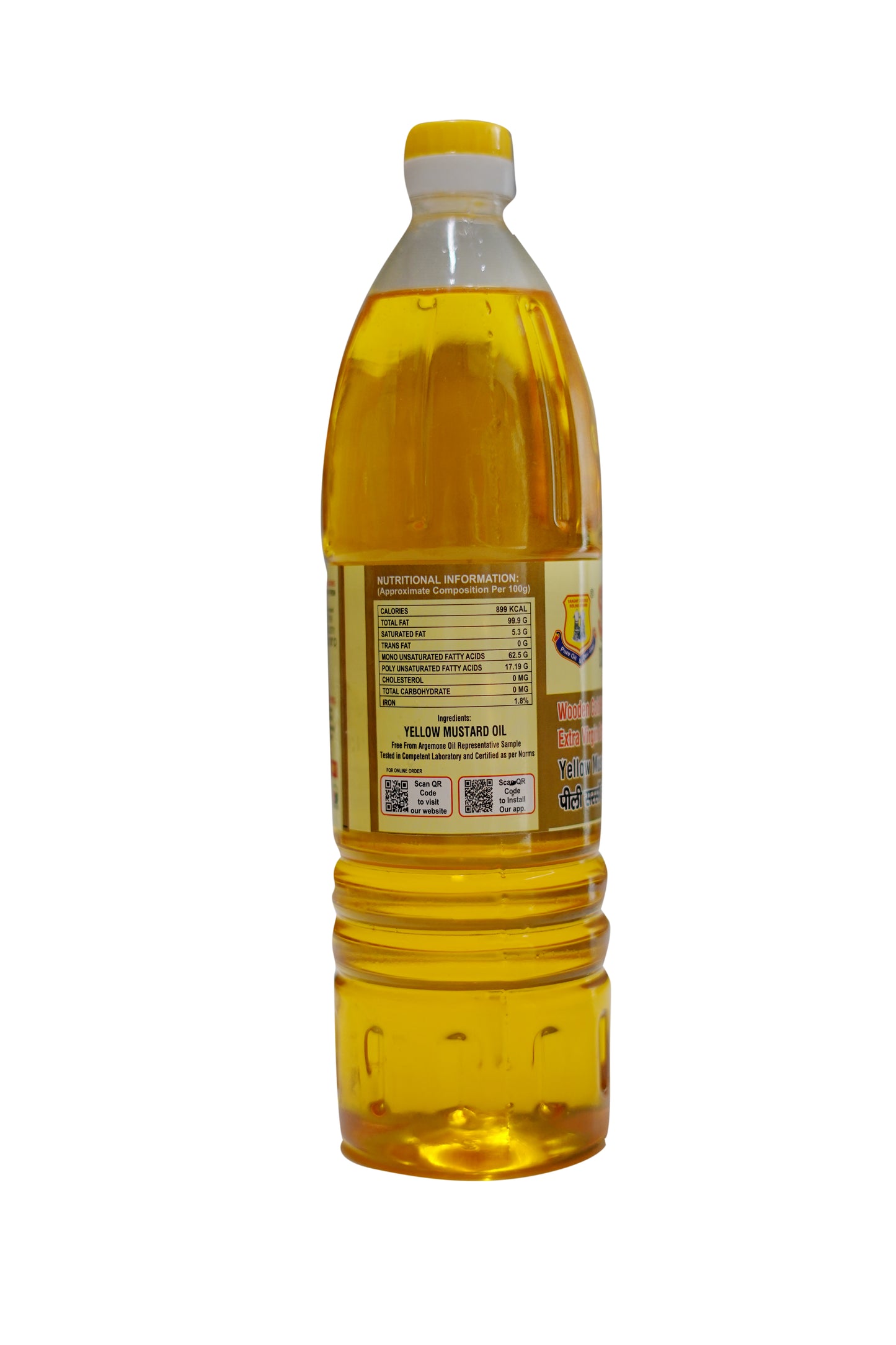 Yellow Mustard Oil ( Rajasthan seed , Wooden cold press )